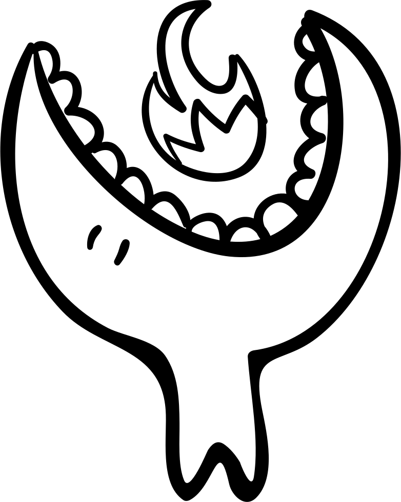 Big Halloween Monster Head With Open Mouth Eating An - Eating Mouth Png (782x980), Png Download