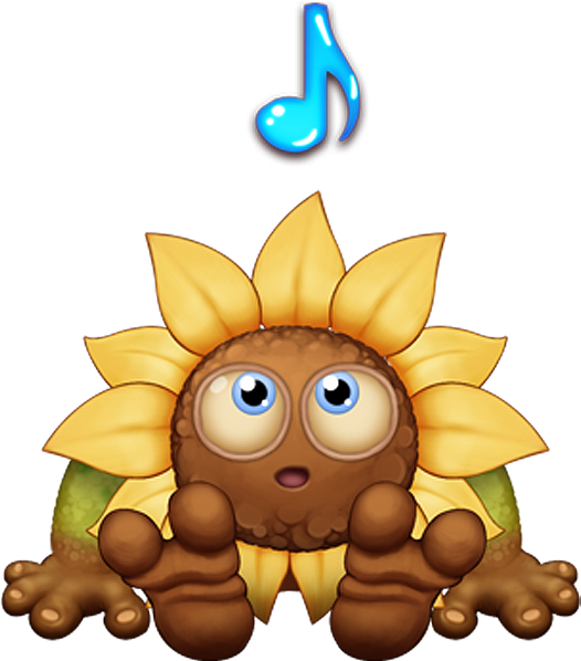 Young Flowah With A Blue Note Above Its Head - Clip Art (1800x600), Png Download