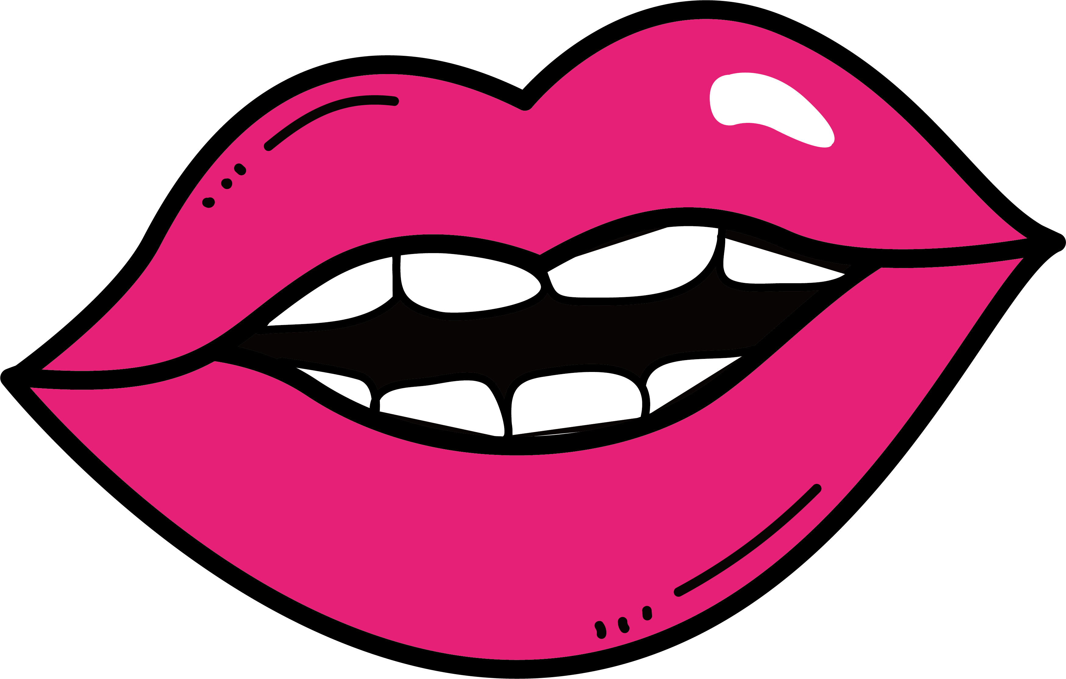 Lip Clip Art Pink Lips Transprent Png - Rosy Lips Clip Art (3497x2227), Png Download