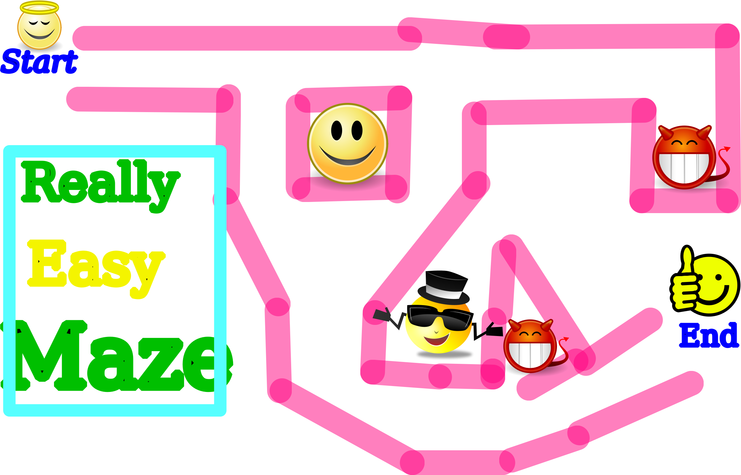 This Free Icons Png Design Of Super Easy Maze (2400x1538), Png Download