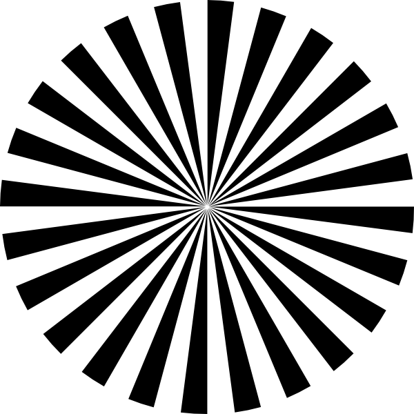 Black Sunburst Clip Art At Clker - Ornament (600x600), Png Download