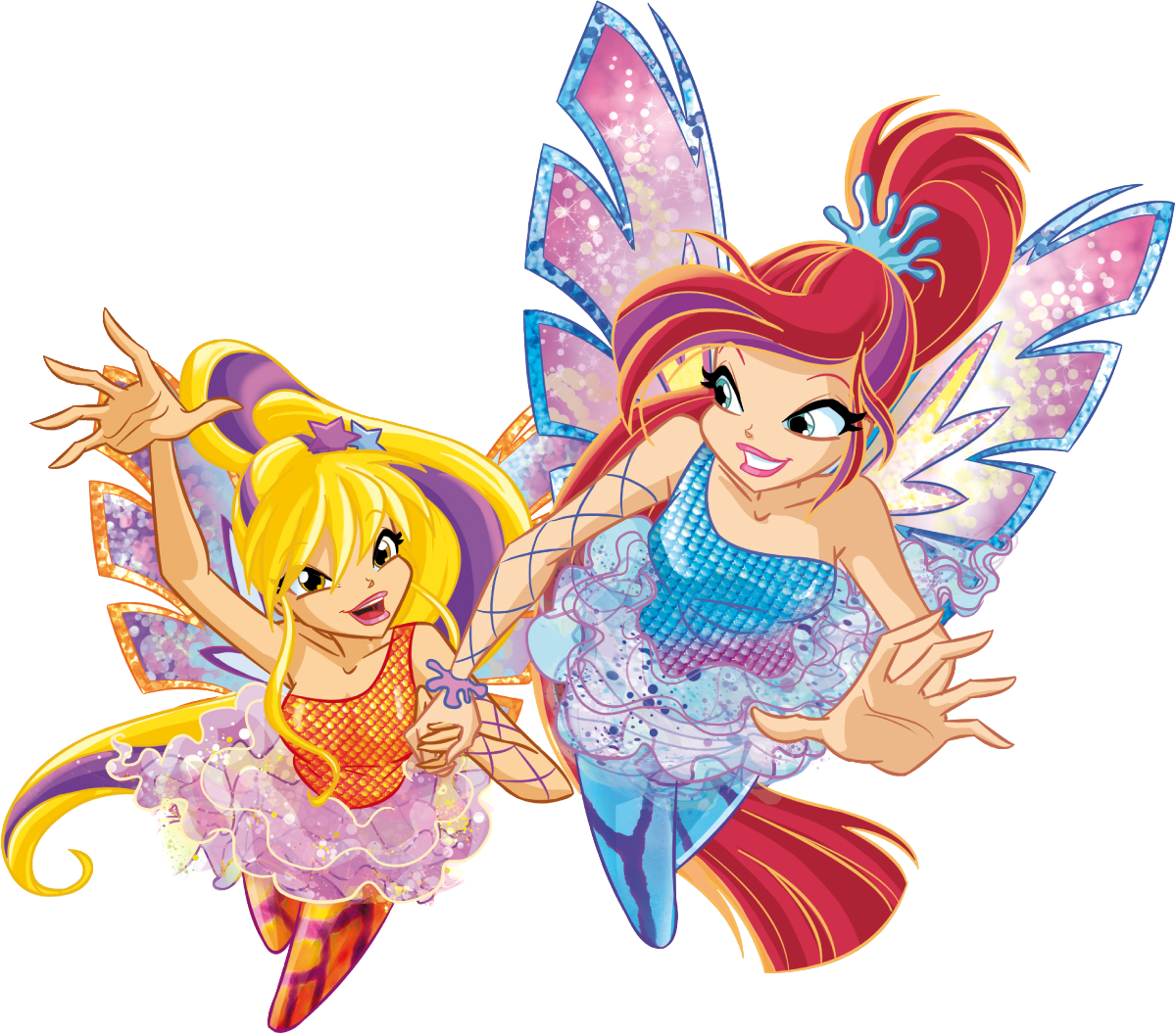 Winx Club Bloom And Stella Sirenix Pose - Winx Club Bloom And Stella Sirenix (1200x1056), Png Download