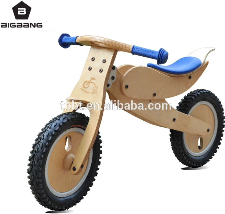 Bigbang Educational Wooden Toys Birch Wood No Pedal - Toy Motorcycle (758x719), Png Download
