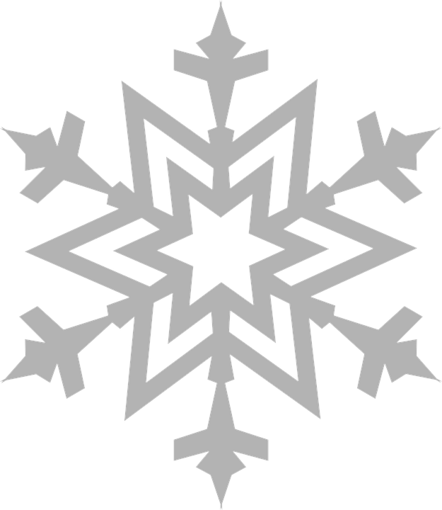 Snowflake Outline (625x720), Png Download