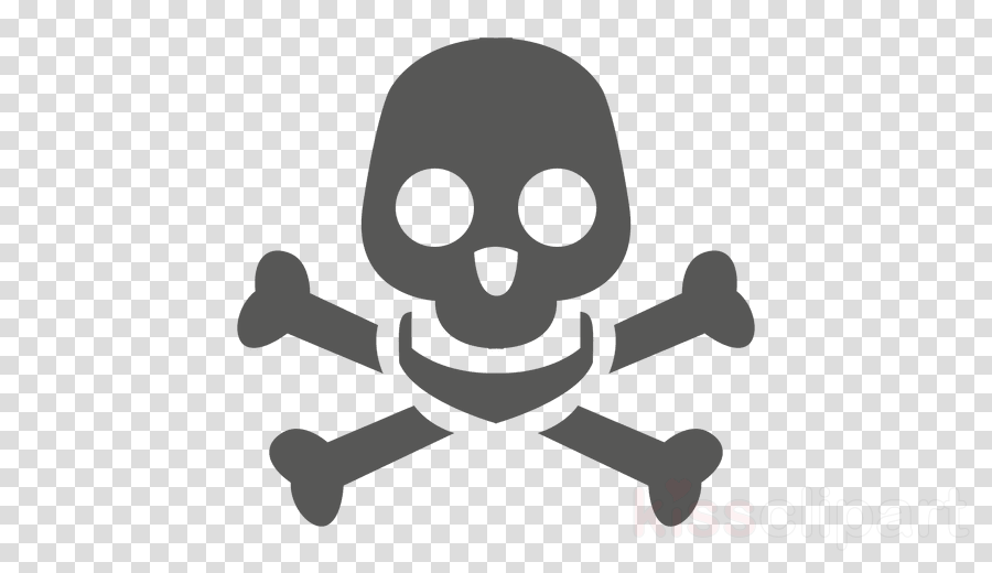 Skull Crossbones Icon Clipart Skull And Crossbones - Clipart Red Button (900x520), Png Download