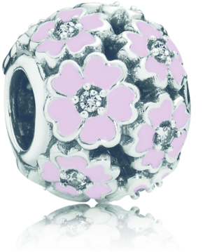 Pandora Pink Primrose Meadow Charm (600x600), Png Download