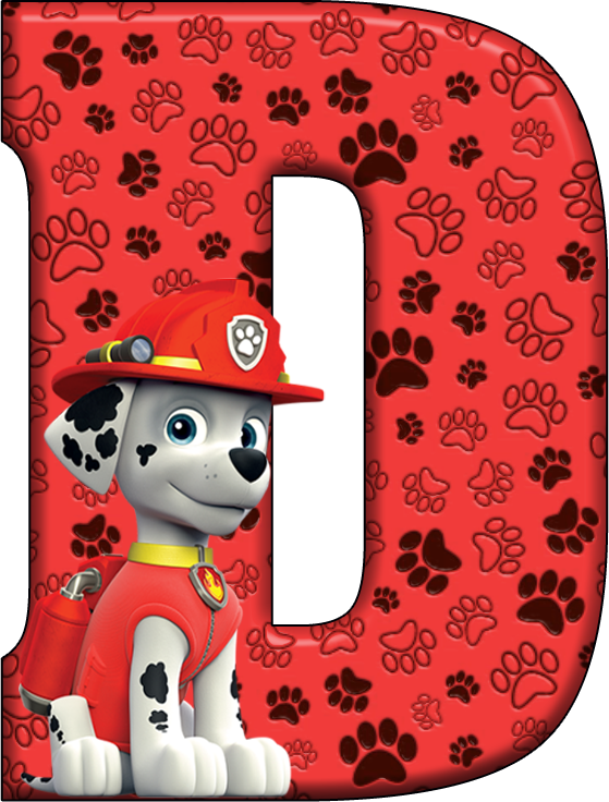 Letra H Patrulha Canina Clipart Letter Alphabet Patrol - Alfabeto Decorado Da Patrulha Canina (559x736), Png Download