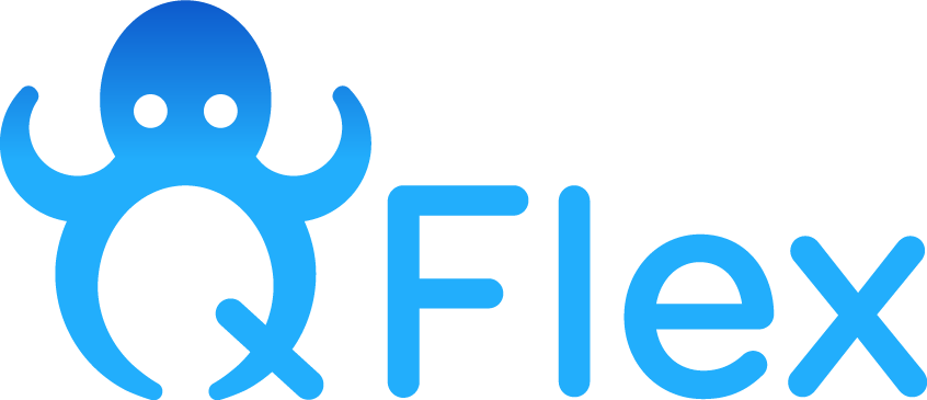 Qflex Logo - Flex Face Clips (846x365), Png Download