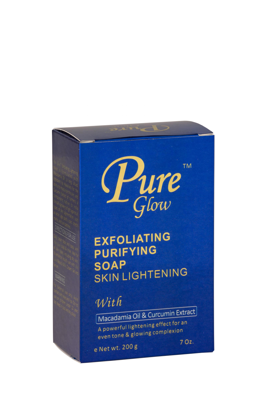 Pure Glow Exfoliating Soap Skin Lightening 7 Oz - Pure Glow Exfoliating Purifying Skin Lightening Soap (853x1280), Png Download