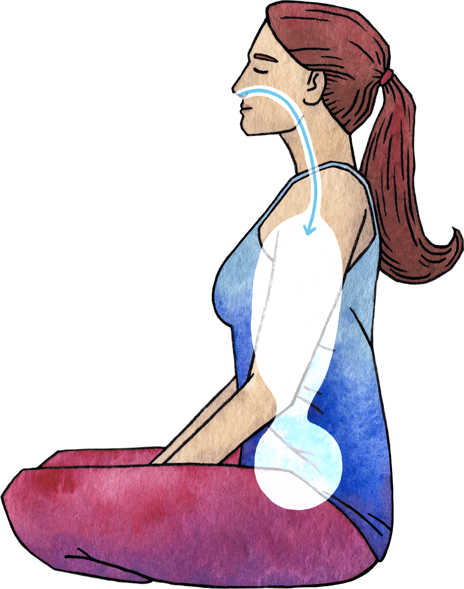 Let Your Breath And The Streaming Light Come Into Your - Inch (1600x2029), Png Download