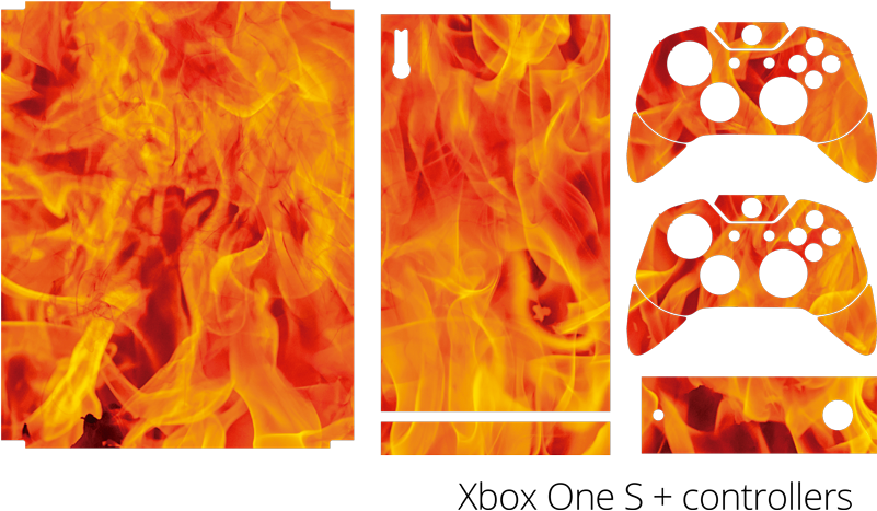 Fire Xbox Skin Sticker - Flame (800x487), Png Download