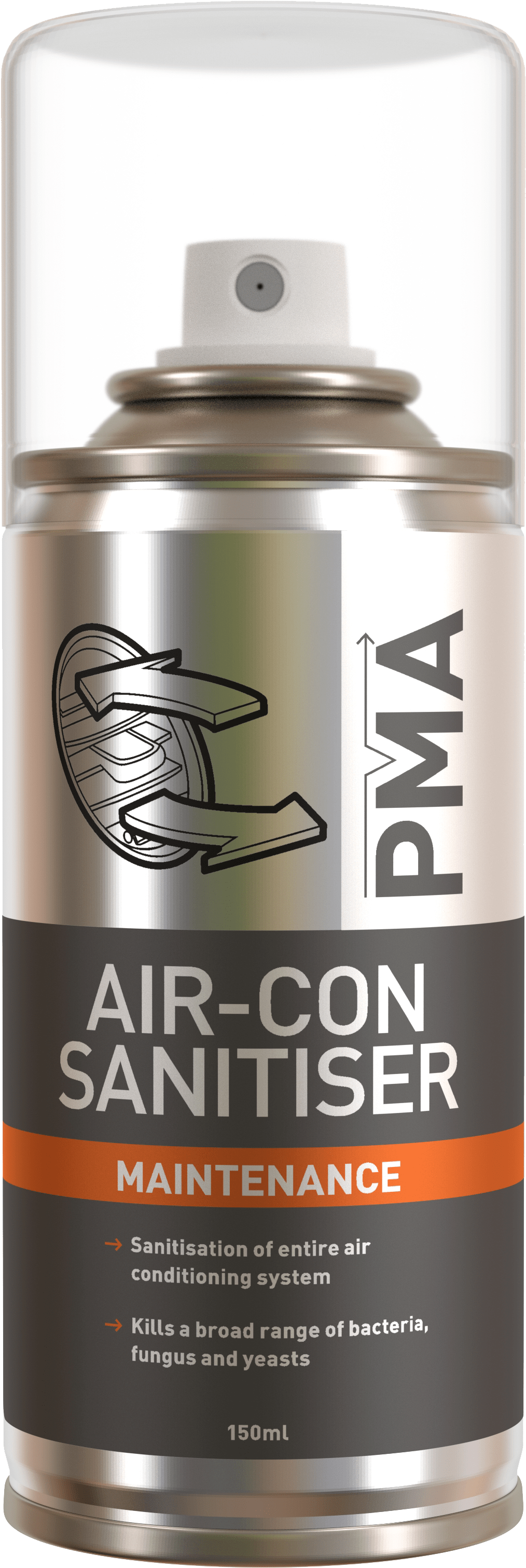 Pma White Grease - Pma - Air-con Sanitiser Aerosol 150ml Acon (1200x3600), Png Download