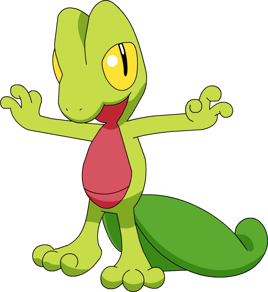 Treecko Ag - Generation 3 Grass Starter (1132x1231), Png Download