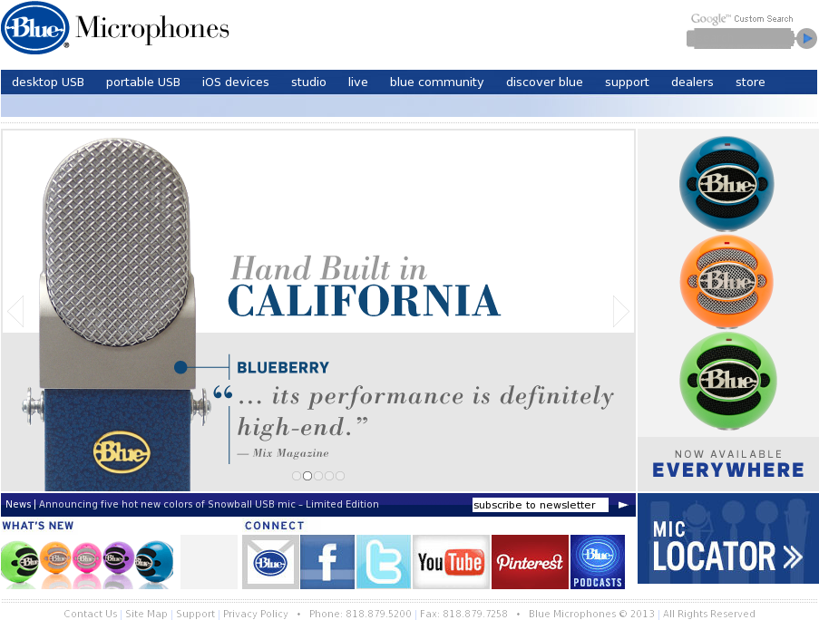 Blue Microphones Competitors, Revenue And Employees - Blue Microphones 217132 Blueberry Cardioid Condenser (1024x768), Png Download