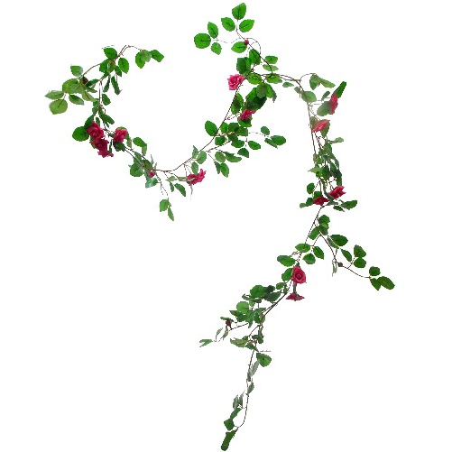 Hot Pink Mini Rose Garland - Wedding Reception (500x620), Png Download