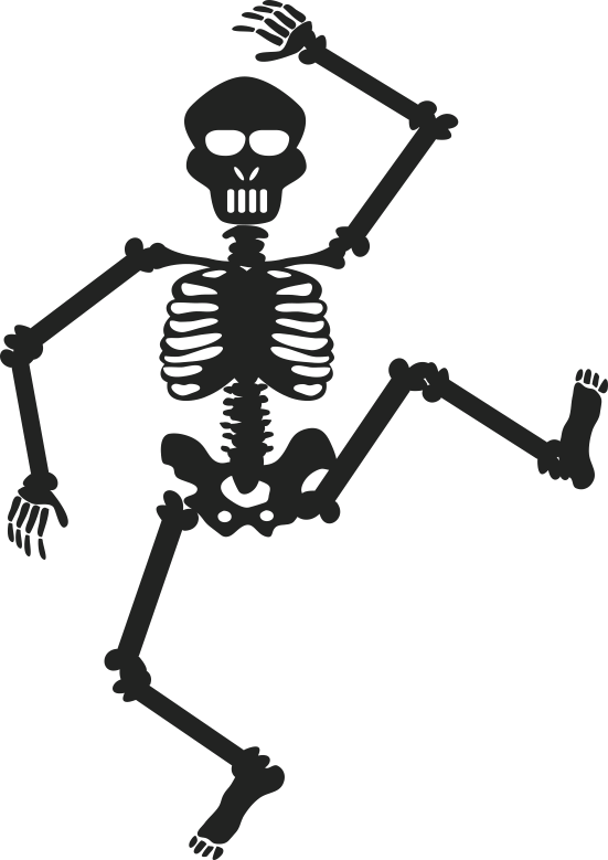Vinilo Decorativo Esqueleto Bailando - Imagenes De Un Esqueleto Bailando (551x779), Png Download
