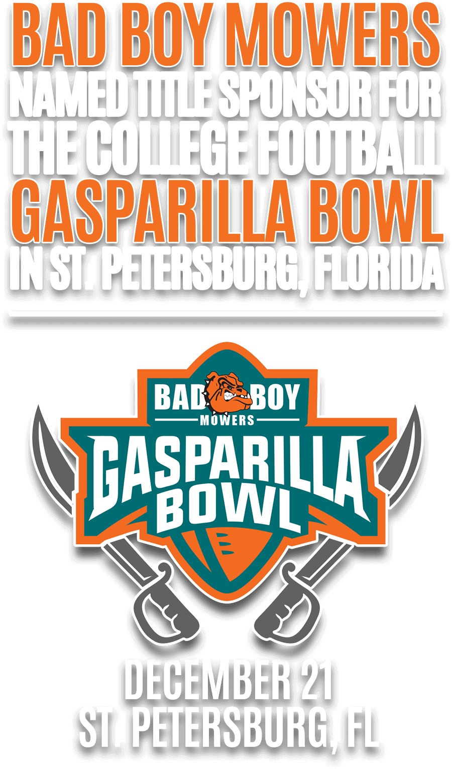 Bad Boy Mowers Named Title Sponsor For The College - Bad Boy Mowers Gasparilla Bowl (900x1532), Png Download
