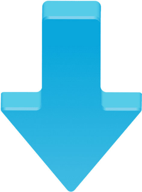 Blue Arrow Down Transparent Png - Down Arrow Icon Blue (480x649), Png Download