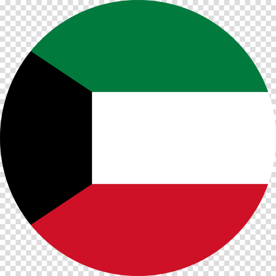 Kuwait Flag Icon Clipart Flag Of Kuwait - Kuwait Flag Png In Circle (900x900), Png Download