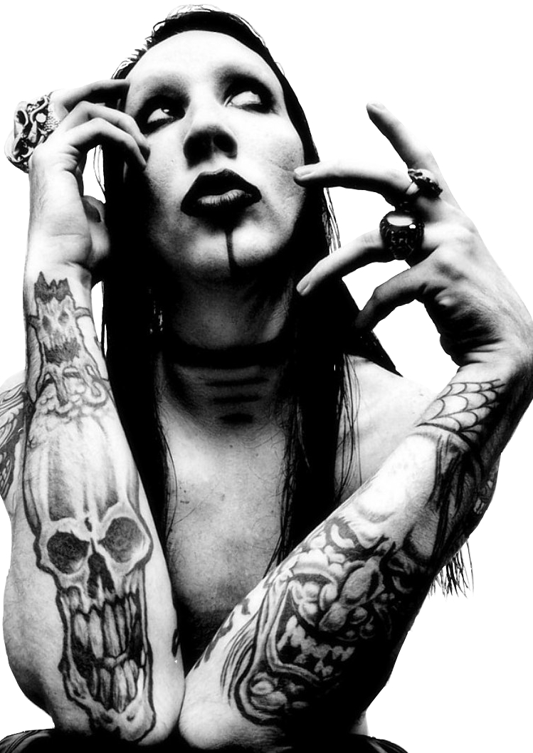 Report Abuse - Marilyn Manson Forearm Tattoo (749x1058), Png Download