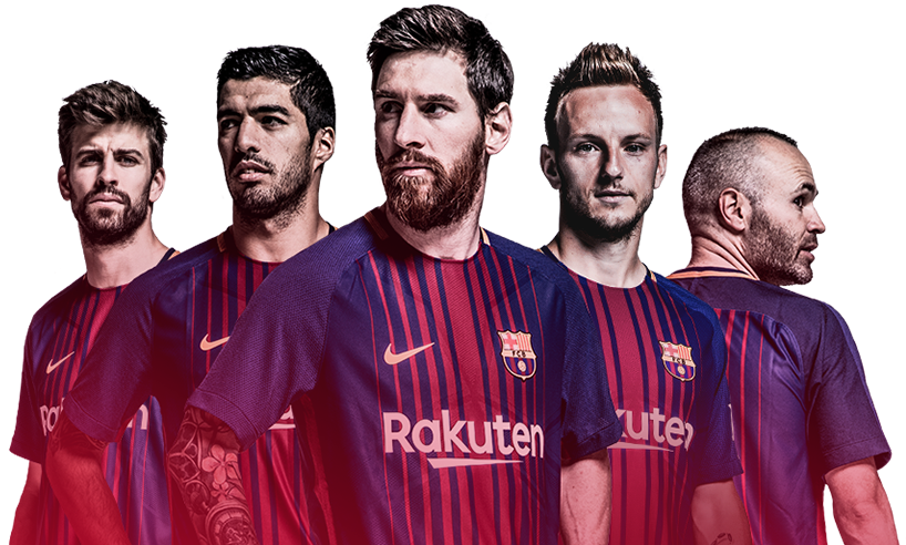 Jogadores Barcelona Png - Barcelona Fc Squad Png (819x500), Png Download