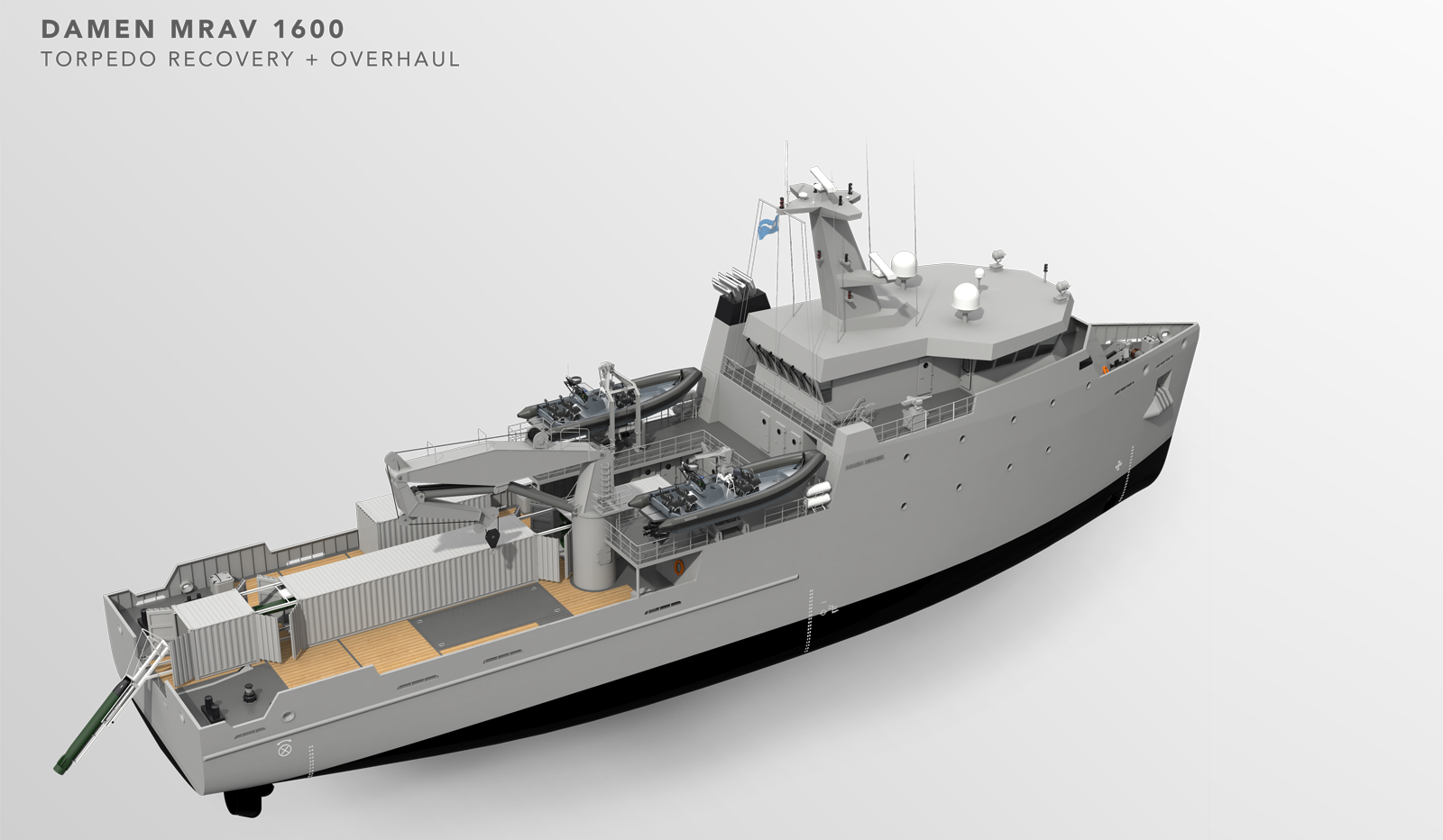 Multi Role Auxiliary Vessel - Damen Ships (1600x932), Png Download