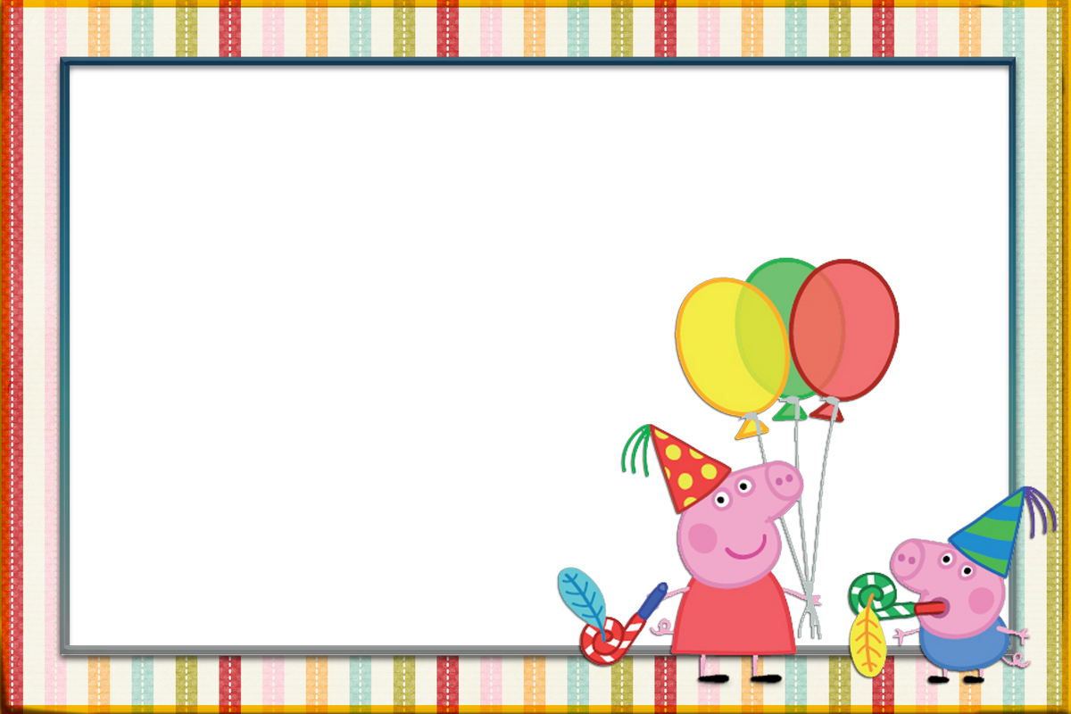 Vectores Para Cumpleaños - Peppa Pig Birthday Clipart (1200x800), Png Download