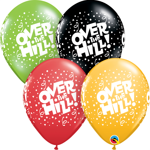 Over The Hill Latex Balloons 50 Pk - 11" Over The Hill Confetti Around (600x600), Png Download