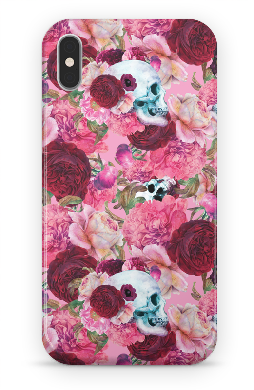 Case Skull Roses Rosa De Bianca Rodriguesna - Mobile Phone Case (800x800), Png Download