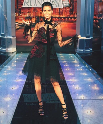 Sara Sampaio Brilha Como Jurada Em Concurso De Talentos - Sara Sampaio Project Runway Middle East (757x498), Png Download