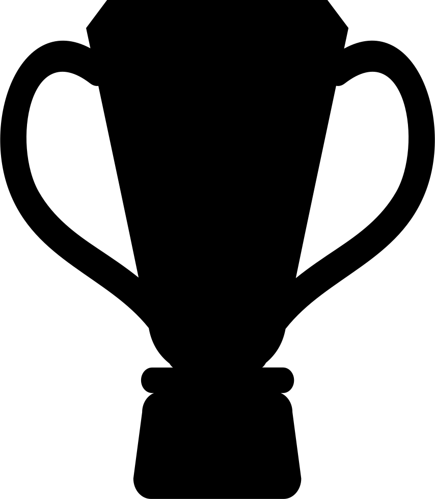 Trophy Cup Black Shape Comments - Copa De Futbol Blanco Y Negro (854x980), Png Download
