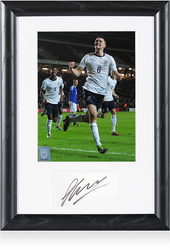 Michael Keane Official England Signed Card And Photo - England (870x890), Png Download