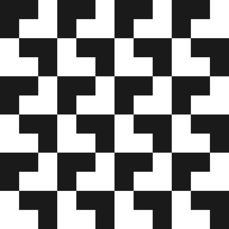 Mostricciatolo Free Tromino Tessellation - Teselados En Blanco Y Negro (800x800), Png Download