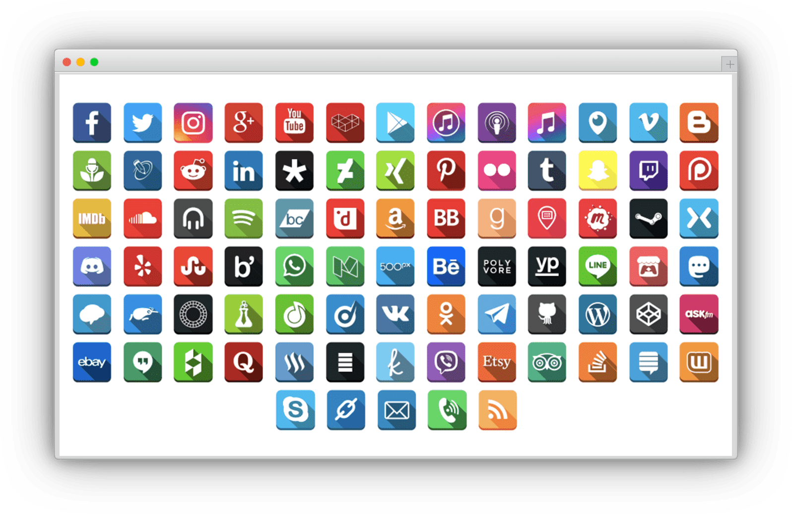 Social Media Follow Buttons Bar Pro - Social Media (1596x1035), Png Download