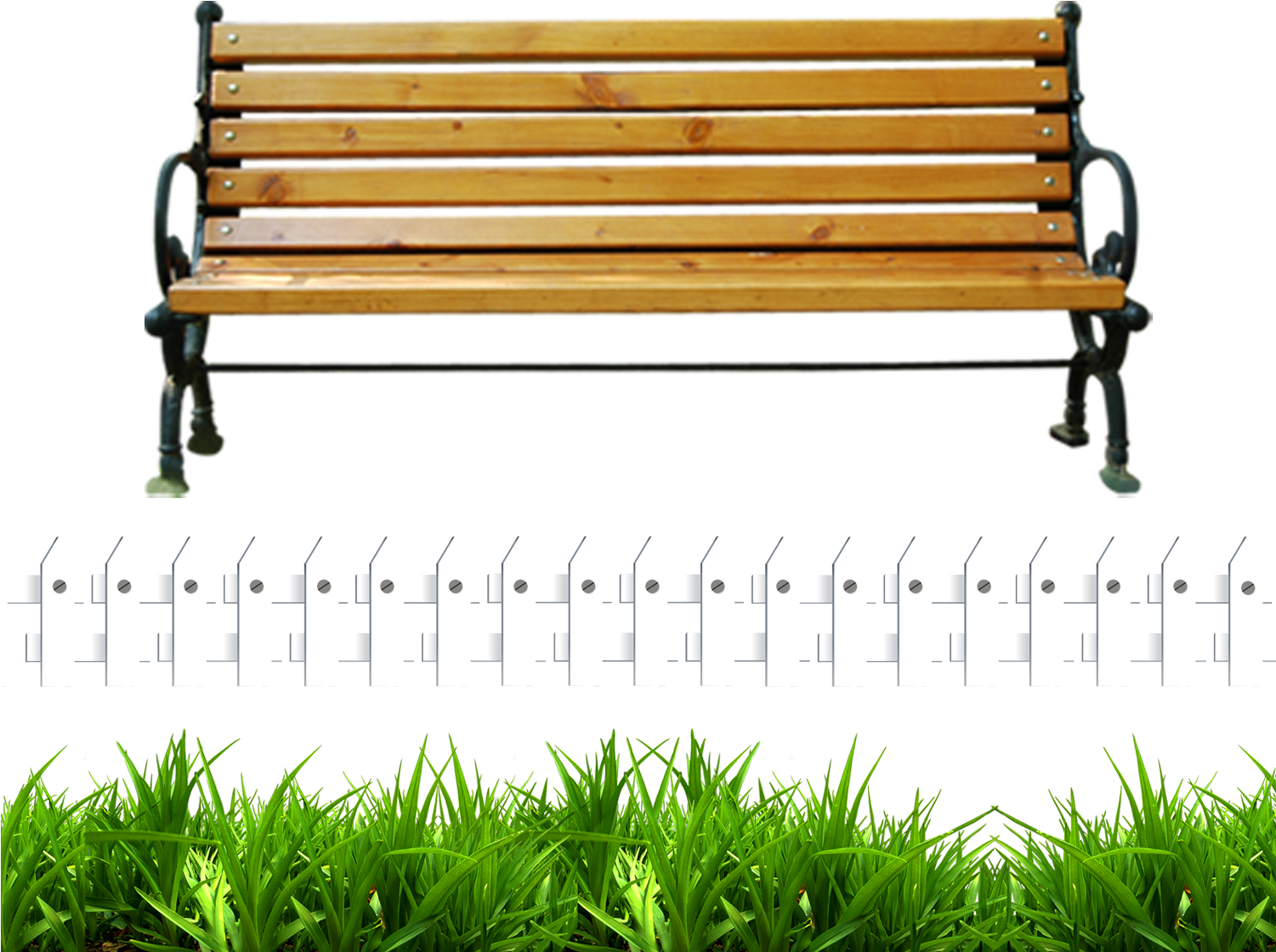Banner Freeuse Clip Art White Fence Green Transprent - Bench Watercolor (1500x1500), Png Download