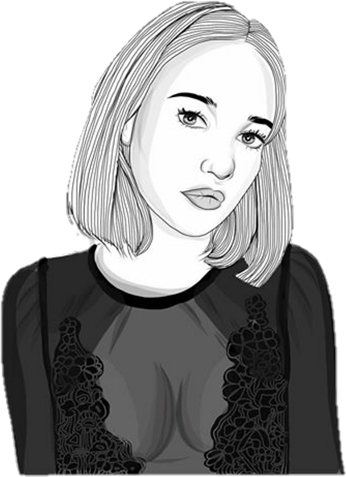 Outlines Tumblr Girls Galaxy Chicas Tumblrgirls - Galaxy (1024x1024), Png Download