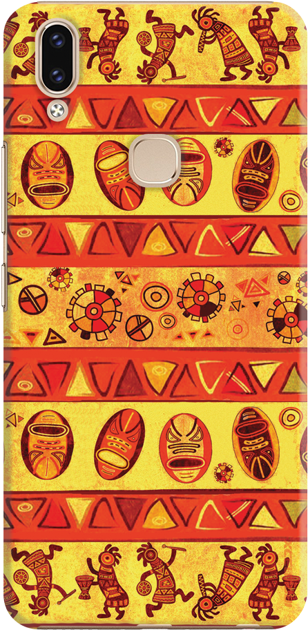 Vietsbay Woman African Traditional Pattern-4 Printed (562x1033), Png Download