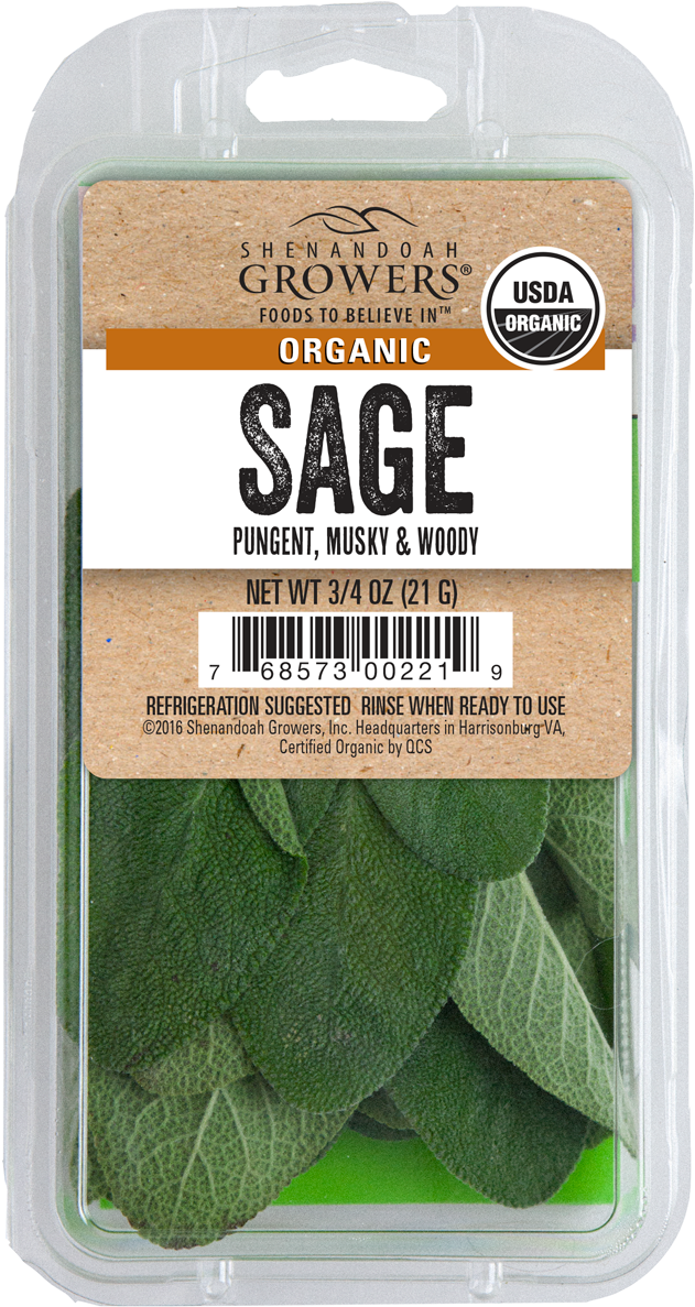 Shenandoah Growers Sage, Organic - 0.75 Oz (639x1200), Png Download
