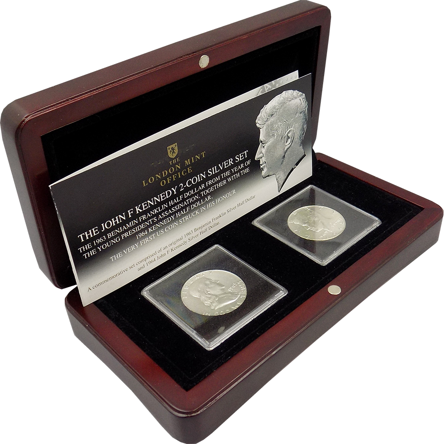 Pre-owned The John F Kennedy 2 Silver Coin Set - Coin (900x900), Png Download