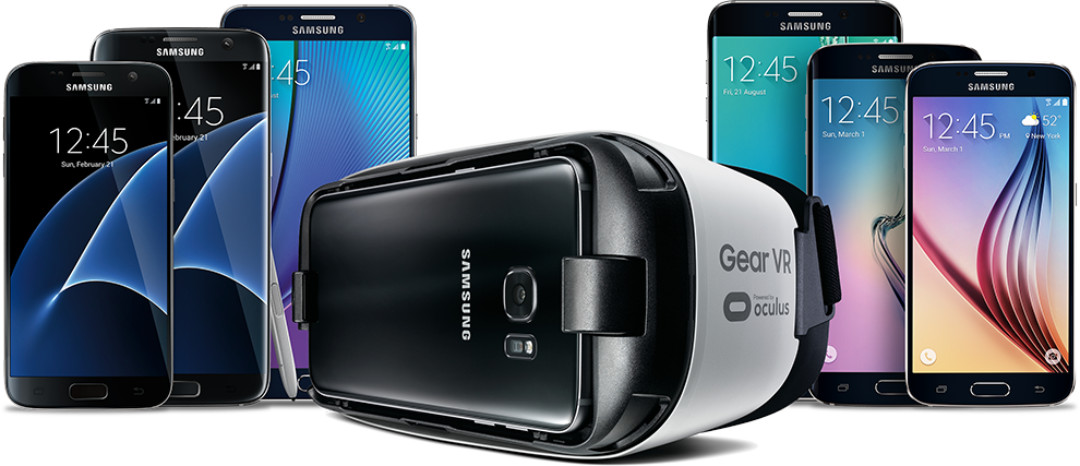 Gearvrphoneiimage - Samsung - Gear Vr - Virtual Reality Headset - Frost (990x427), Png Download