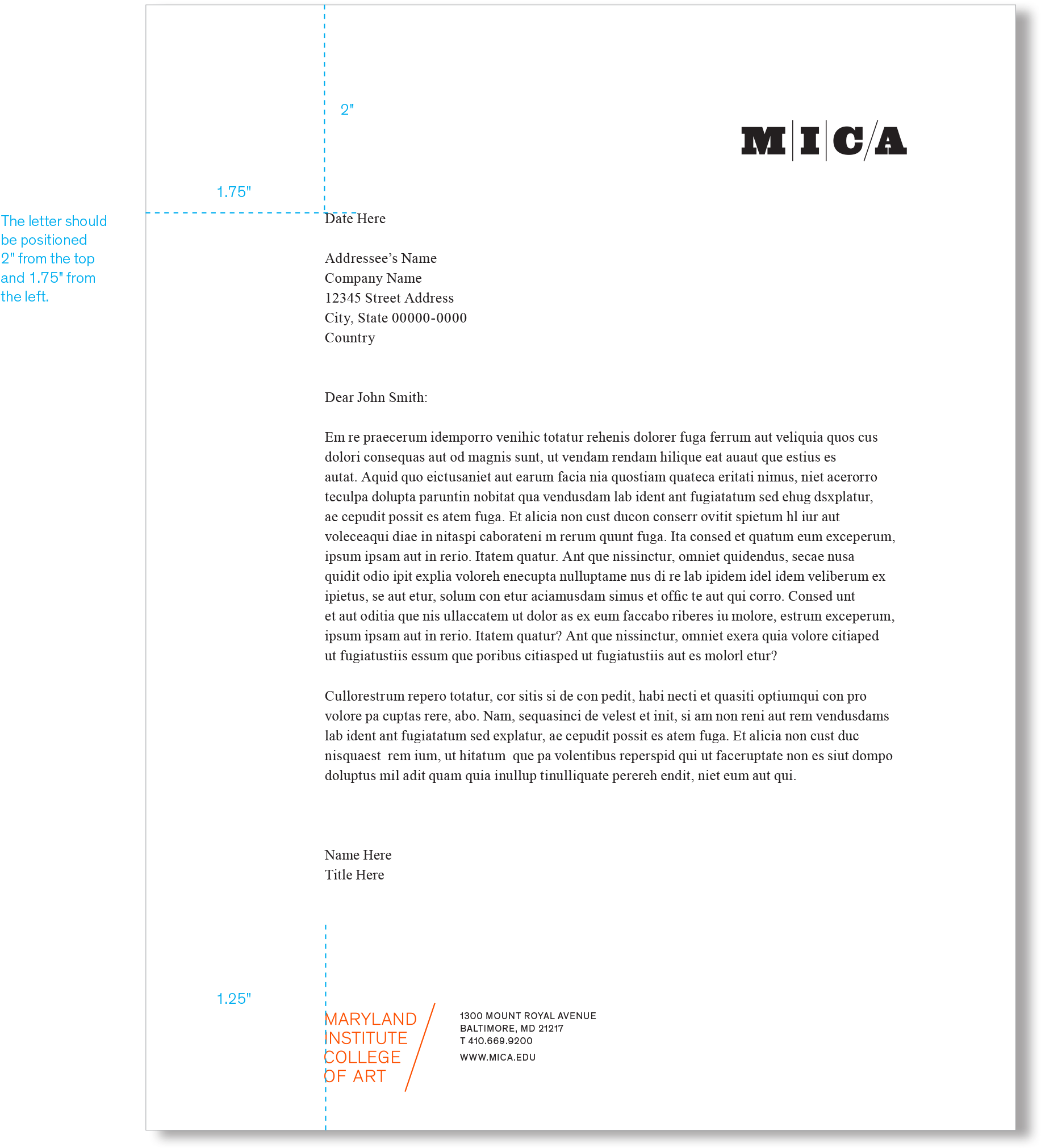 Mica Letterhead - Letterhead Guidelines (1870x2052), Png Download