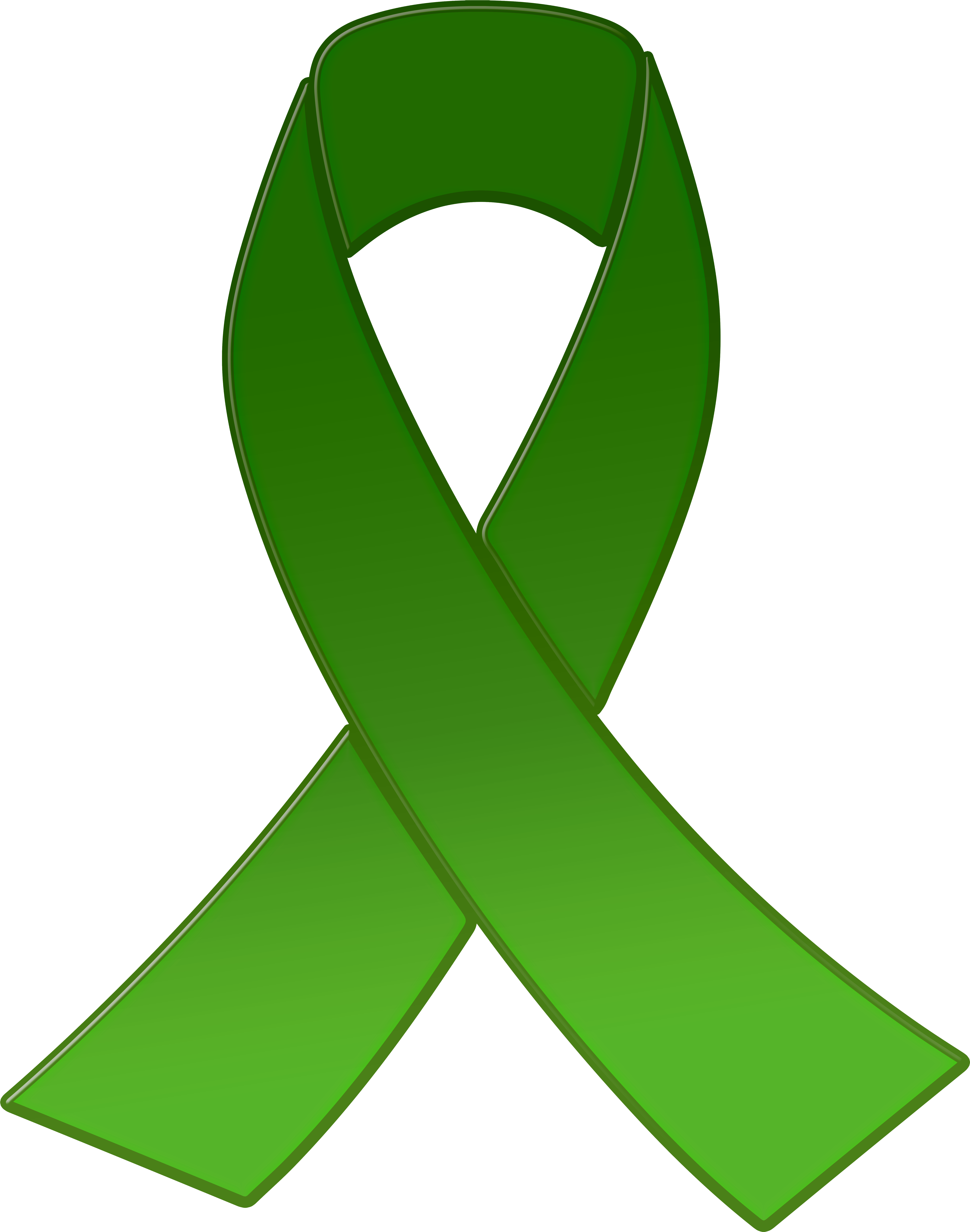 Green Awareness Ribbon Png Clipart (6335x8000), Png Download