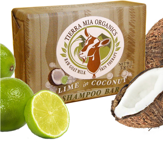 Tierra Mia Organics Lime In Coconut Shampoo Bar - Raw Goat Milk Skin Therapy, Shampoo Bar, 3.8 Oz - Tierra (546x600), Png Download