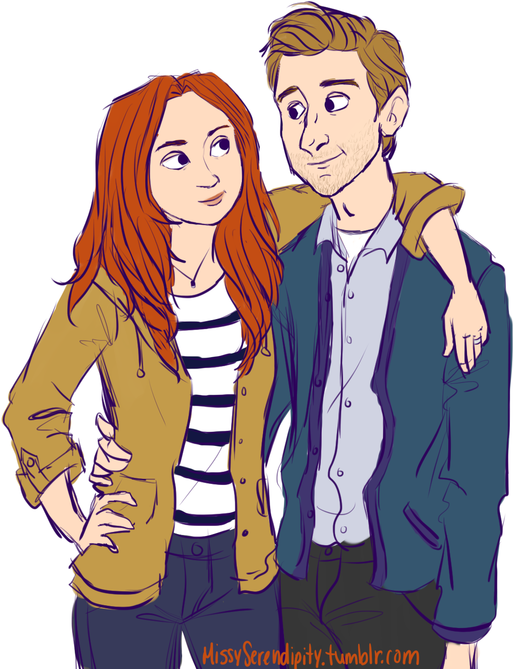 “amy And Rory Because It's Their Pondiversary And I - Amy Pond (1066x1358), Png Download