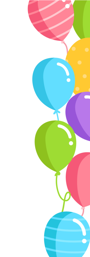 Balloons Border Png - Balloon Border With Transparent Background (1024x1024), Png Download