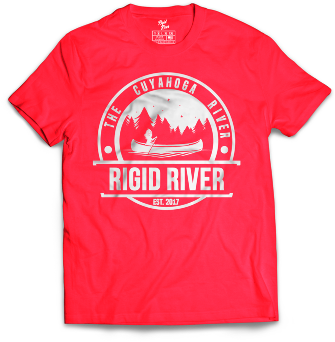 Cuyahoga River Graphic Tee - Team Red T Shirts (1024x768), Png Download