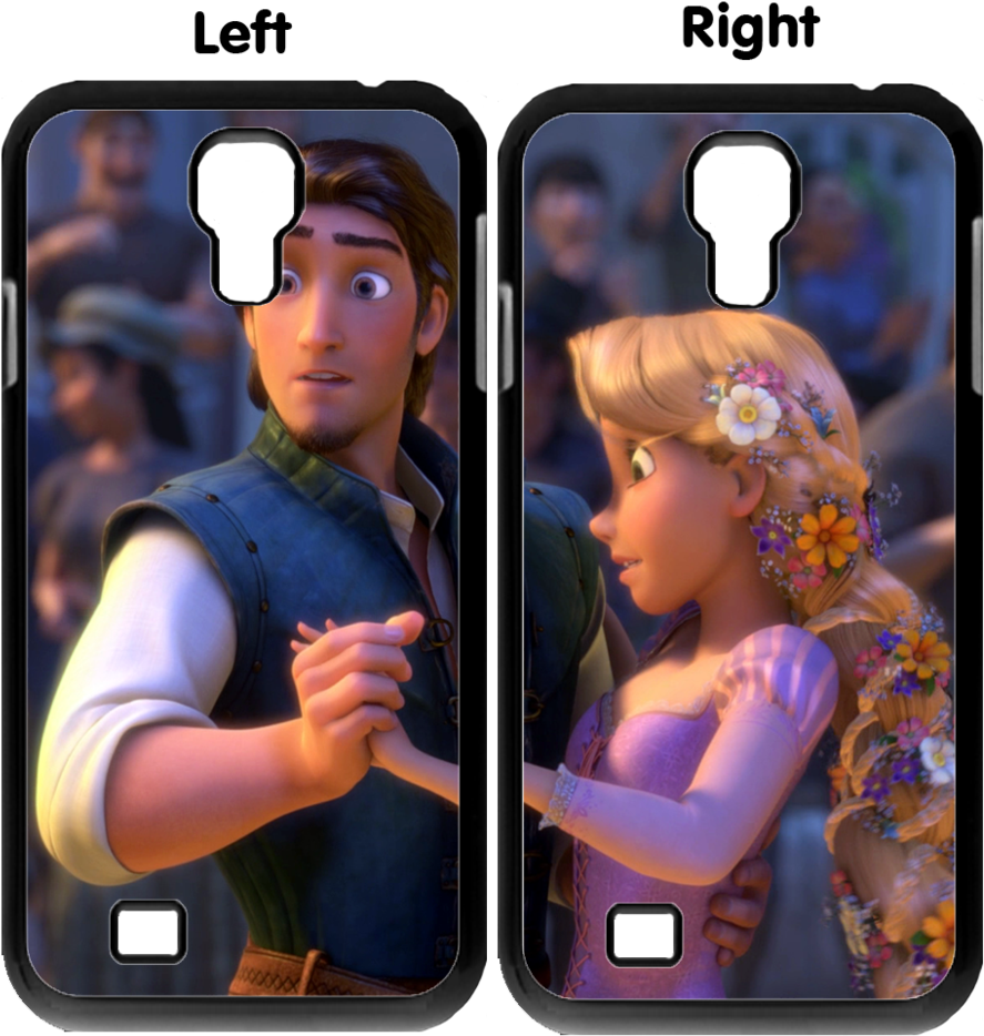 Rapunzel Tangled And Flynn Dancing Z0020 Couple Samsung - Iphone (1006x1024), Png Download