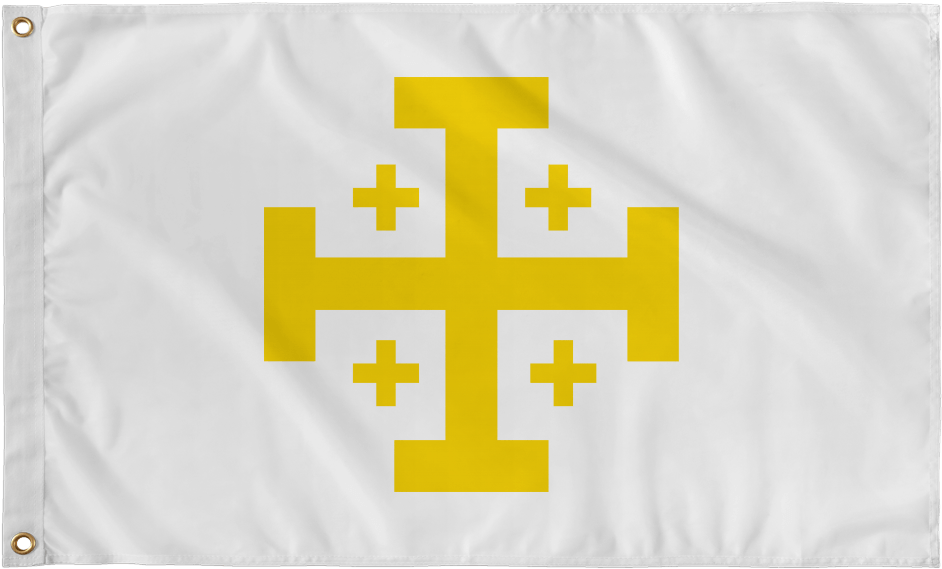Kingdom Of Jerusalem Flag - Jerusalem Catholic Flag (1024x1024), Png Download