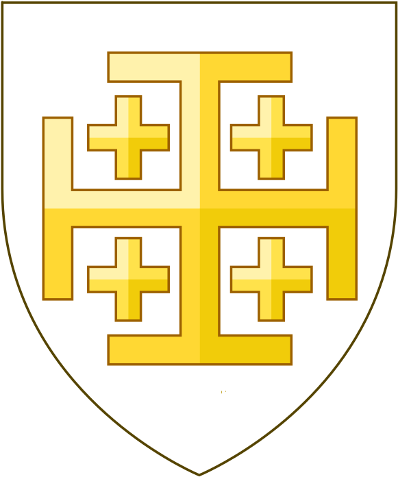 Kingdom Of Jerusalem Coat Of Arms - Coat Of Arms Of The Kingdom Of Jerusalem (593x704), Png Download