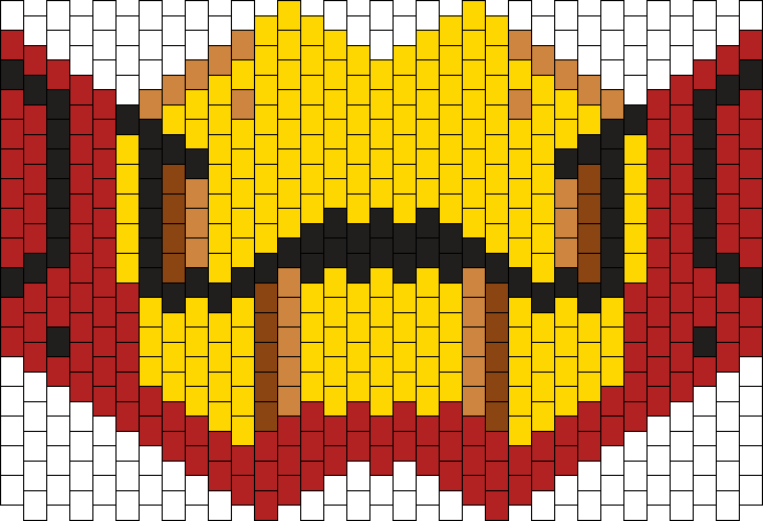 Iron Man Full Sized Mask Bead Pattern - Iron Man Bead Mask (694x474), Png Download